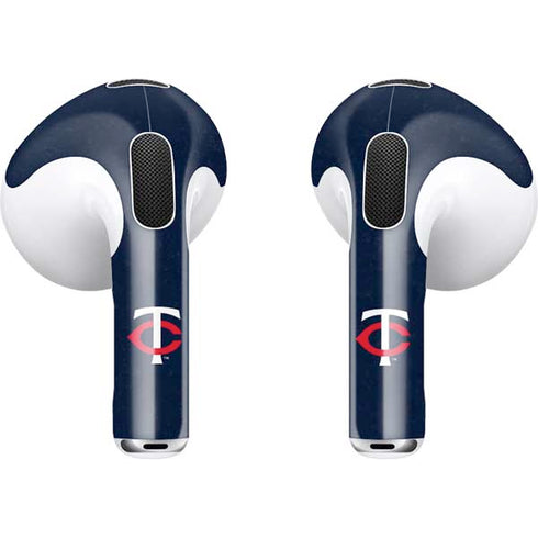 MLB Minnesota Twins - Solid Distressed Apple AirPods (3rd Gen 2021) Skin