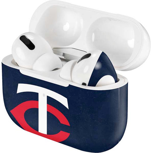 MLB Minnesota Twins - Solid Distressed Apple AirPods Pro Skin