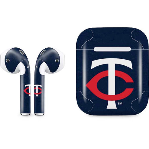 MLB Minnesota Twins - Solid Distressed Apple AirPods Skin
