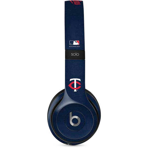 MLB Minnesota Twins - Solid Distressed Beats Solo 2 Wired Skin