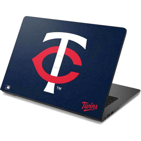 MLB Minnesota Twins - Solid Distressed Dell Chromebook Skin