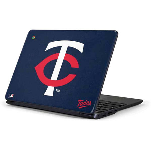 MLB Minnesota Twins - Solid Distressed Samsung Chromebook Skin