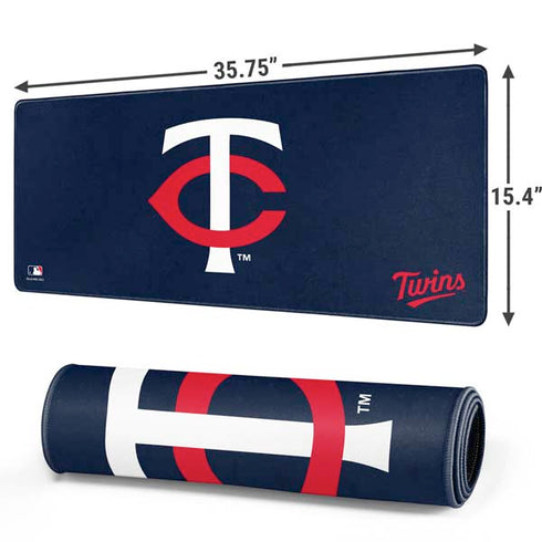 MLB Minnesota Twins - Solid Distressed Gaming Mouse Pad