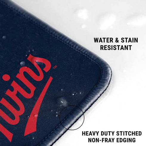 MLB Minnesota Twins - Solid Distressed Gaming Mouse Pad