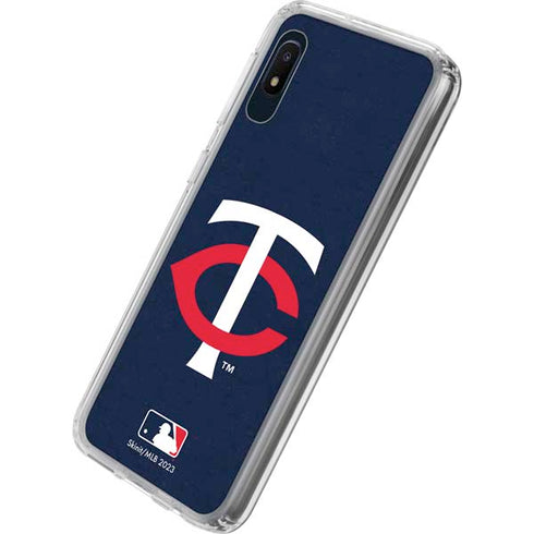 MLB Minnesota Twins - Solid Distressed Galaxy A10e Clear Case