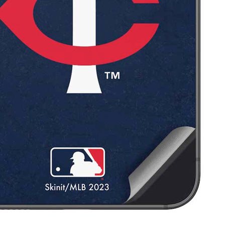 MLB Minnesota Twins - Solid Distressed Galaxy A14 5G Skin