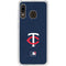 MLB Minnesota Twins - Solid Distressed Galaxy A20 Clear Case