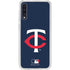 MLB Minnesota Twins - Solid Distressed Galaxy A50 Clear Case