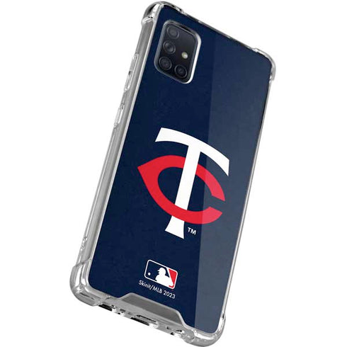 MLB Minnesota Twins - Solid Distressed Galaxy A51 5G Clear Case