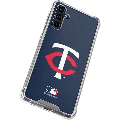MLB Minnesota Twins - Solid Distressed Galaxy A54 5G Clear Case