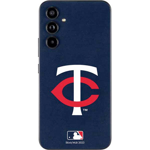 MLB Minnesota Twins - Solid Distressed Galaxy A54 5G Skin