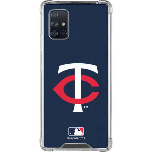 MLB Minnesota Twins - Solid Distressed Galaxy A71 5G Clear Case