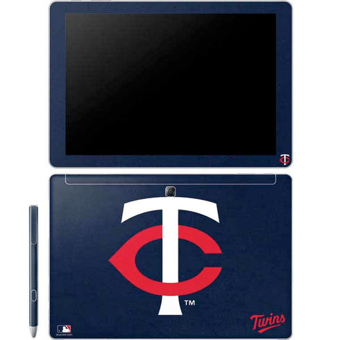 MLB Minnesota Twins - Solid Distressed Galaxy Book 12in Skin