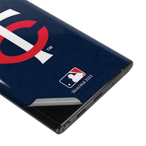 MLB Minnesota Twins - Solid Distressed Galaxy Note 10 Skin