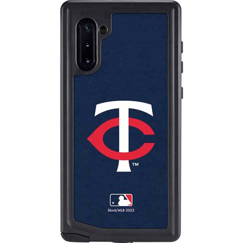 MLB Minnesota Twins - Solid Distressed Galaxy Note 10 Waterproof Case
