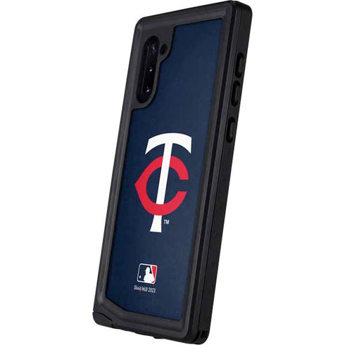 MLB Minnesota Twins - Solid Distressed Galaxy Note 10 Waterproof Case