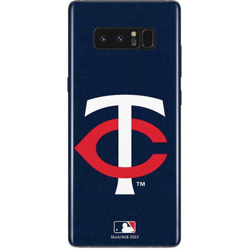 MLB Minnesota Twins - Solid Distressed Galaxy Note 8 Skin