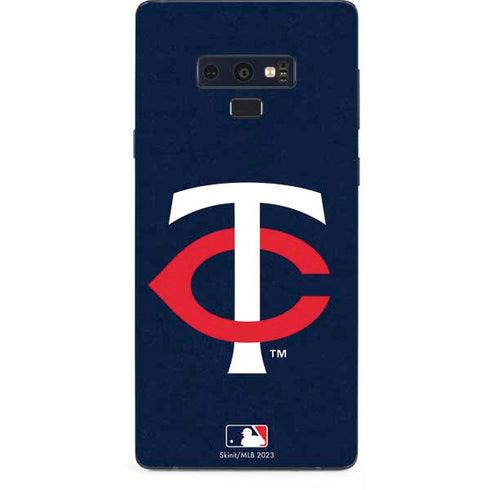MLB Minnesota Twins - Solid Distressed Galaxy Note 9 Skin