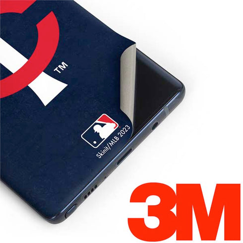 MLB Minnesota Twins - Solid Distressed Galaxy Note 9 Skin