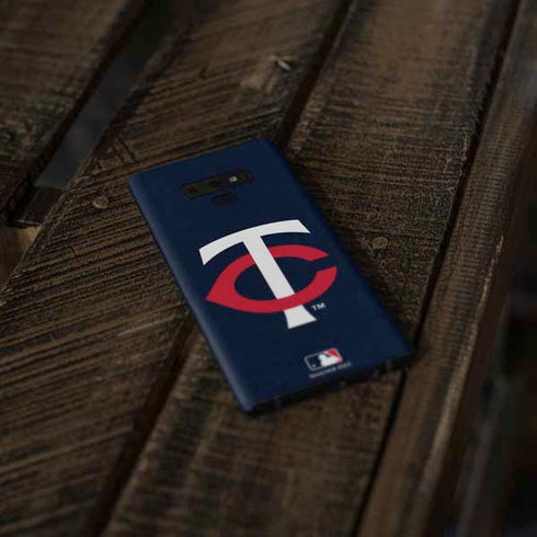 MLB Minnesota Twins - Solid Distressed Galaxy Note 9 Skin