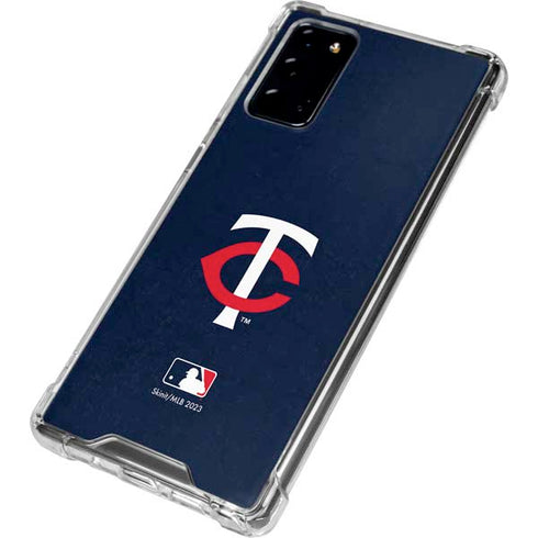 MLB Minnesota Twins - Solid Distressed Galaxy Note20 5G Clear Case