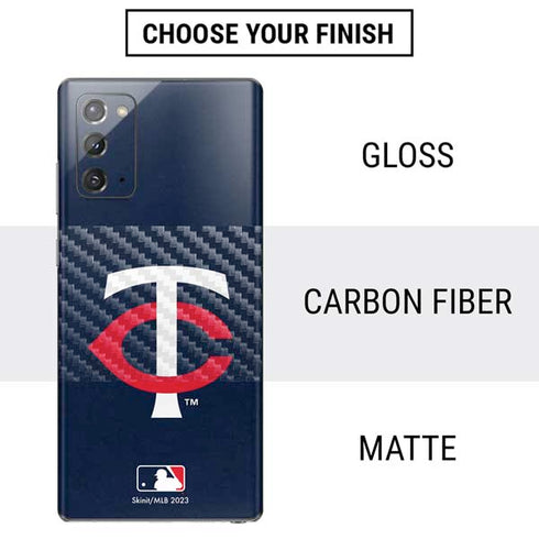 MLB Minnesota Twins - Solid Distressed Galaxy Note20 5G Skin
