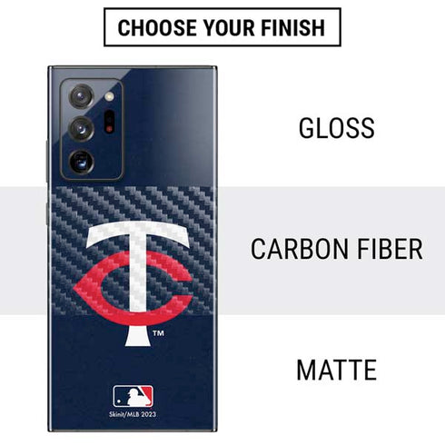 MLB Minnesota Twins - Solid Distressed Galaxy Note20 Ultra 5G Skin