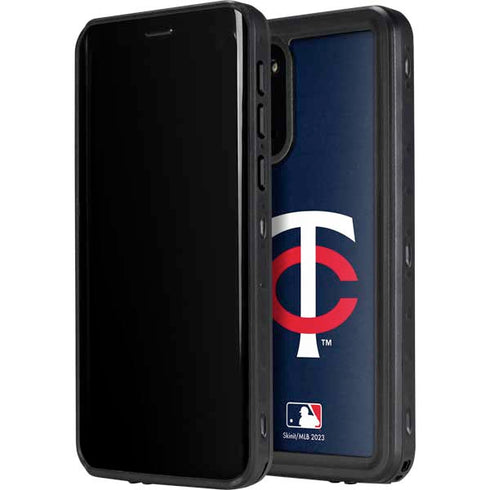 MLB Minnesota Twins - Solid Distressed Galaxy S20 Plus Waterproof Case