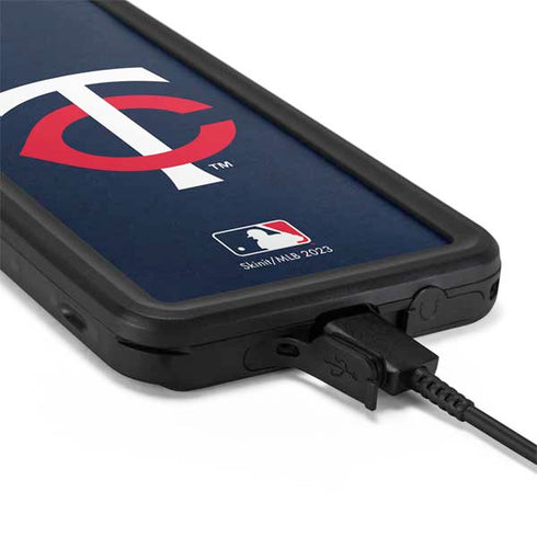 MLB Minnesota Twins - Solid Distressed Galaxy S20 Plus Waterproof Case