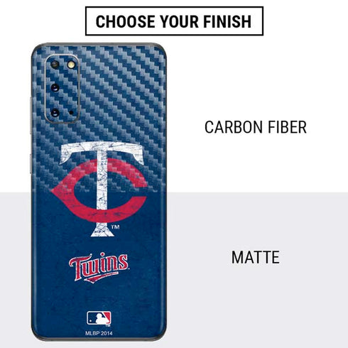 MLB Minnesota Twins - Solid Distressed Galaxy S20 Skin