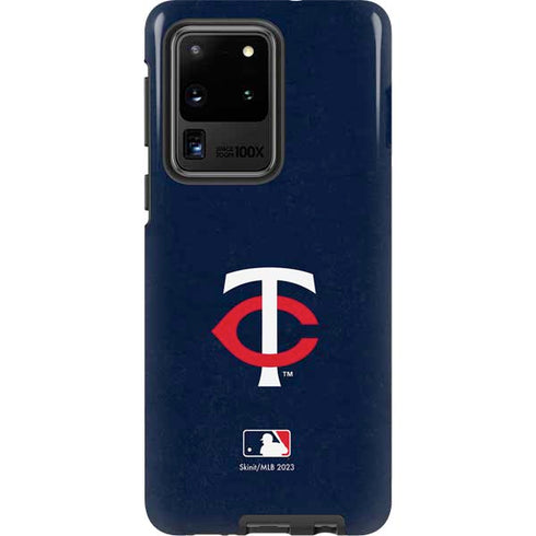 MLB Minnesota Twins - Solid Distressed Galaxy S20 Ultra 5G Pro Case