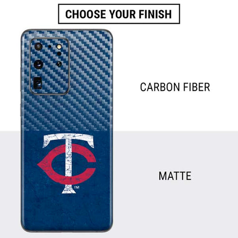 MLB Minnesota Twins - Solid Distressed Galaxy S20 Ultra 5G Skin