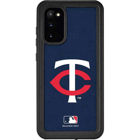 MLB Minnesota Twins - Solid Distressed Galaxy S20 Waterproof Case