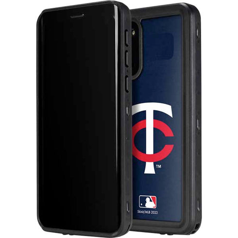 MLB Minnesota Twins - Solid Distressed Galaxy S20 Waterproof Case