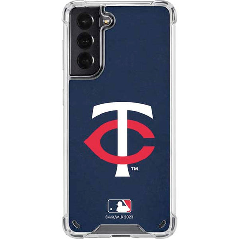 MLB Minnesota Twins - Solid Distressed Galaxy S21 5G Clear Case