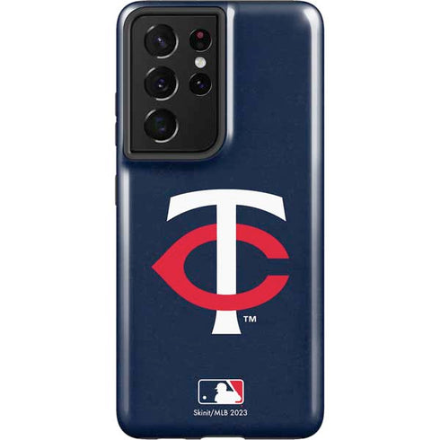 MLB Minnesota Twins - Solid Distressed Galaxy S21 Ultra 5G Pro Case