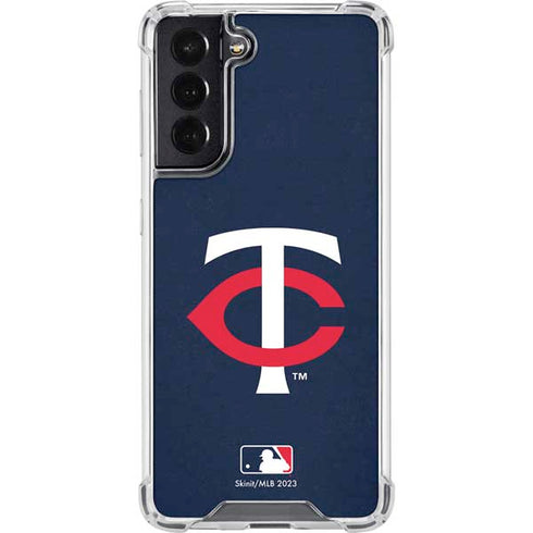 MLB Minnesota Twins - Solid Distressed Galaxy S22 Clear Case