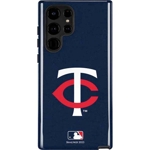 MLB Minnesota Twins - Solid Distressed Galaxy S22 Ultra Pro Case
