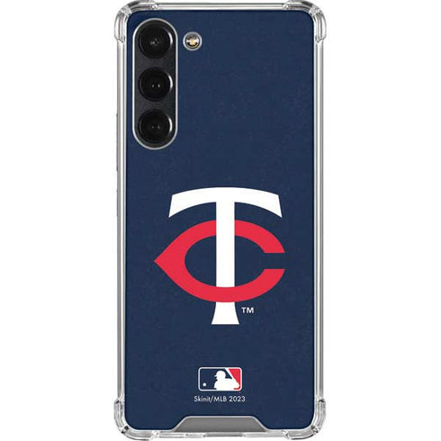 MLB Minnesota Twins - Solid Distressed Galaxy S23 Plus Clear Case