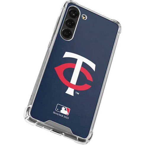 MLB Minnesota Twins - Solid Distressed Galaxy S23 Plus Clear Case