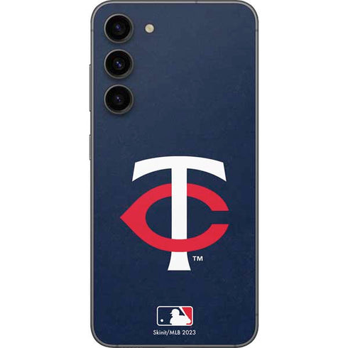 MLB Minnesota Twins - Solid Distressed Galaxy S23 Plus Skin