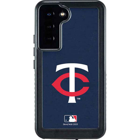 MLB Minnesota Twins - Solid Distressed Galaxy S23 Plus Waterproof Case