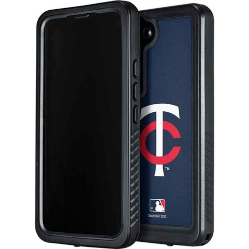 MLB Minnesota Twins - Solid Distressed Galaxy S23 Plus Waterproof Case