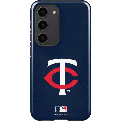 MLB Minnesota Twins - Solid Distressed Galaxy S23 Pro Case