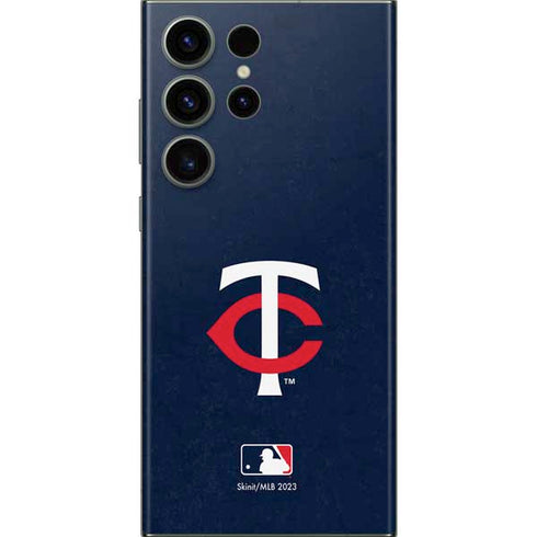 MLB Minnesota Twins - Solid Distressed Galaxy S23 Ultra Skin