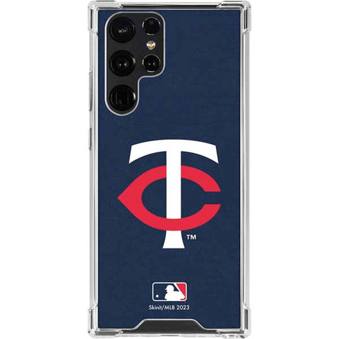 MLB Minnesota Twins - Solid Distressed Galaxy S24 Ultra Clear Case