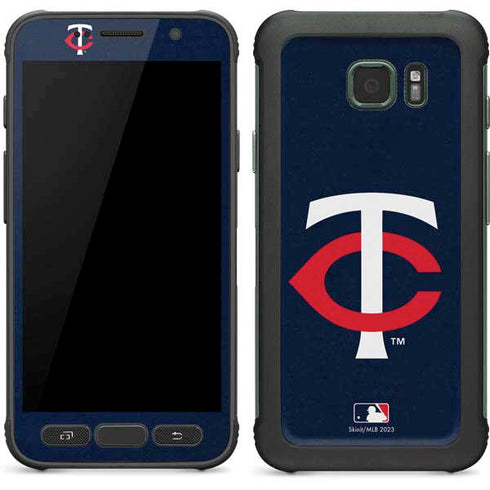 MLB Minnesota Twins - Solid Distressed Galaxy S7 Active Skin