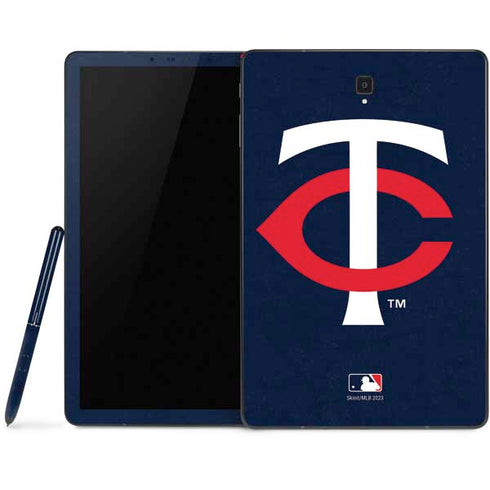 MLB Minnesota Twins - Solid Distressed Samsung Galaxy Tab Skin