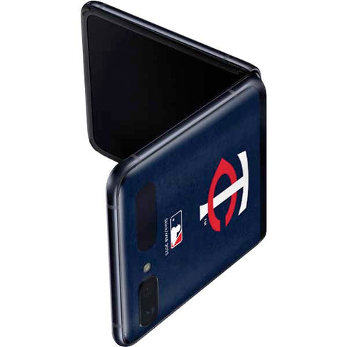 MLB Minnesota Twins - Solid Distressed Galaxy Z Flip Skin