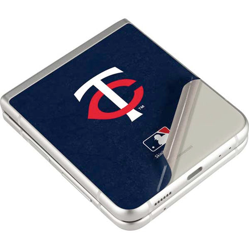 MLB Minnesota Twins - Solid Distressed Galaxy Z Flip3 5G Skin